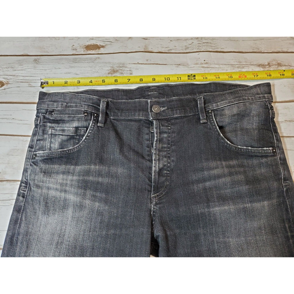 Citizens Of Humanity Jeans Emerson Womens 32 Slim Boyfriend Black Button Fly - Picture 9 of 12